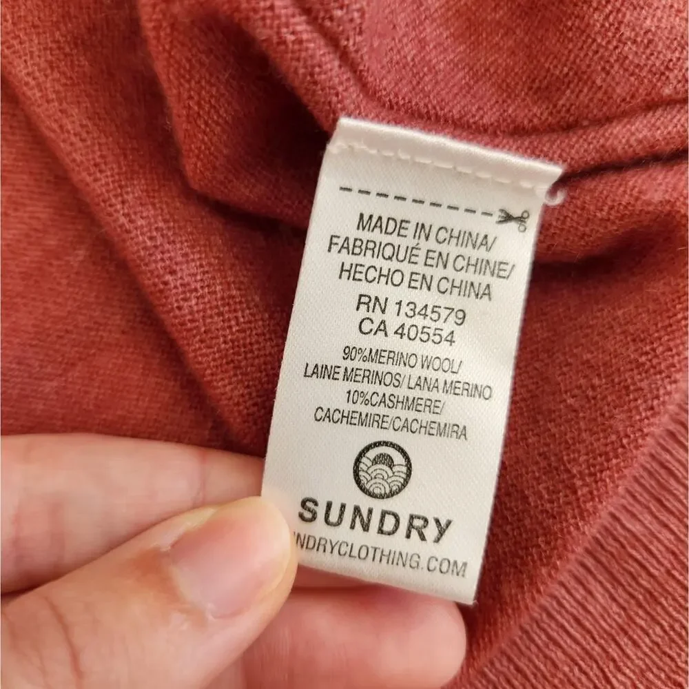 Sundry Rossi Tie Dye Merino Wool Cashmere Sweater Pink Size 1 / Small